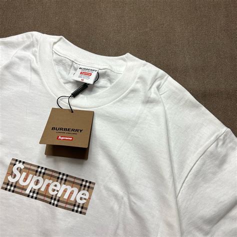 supreme burberry box logo retail|supreme box t shirt.